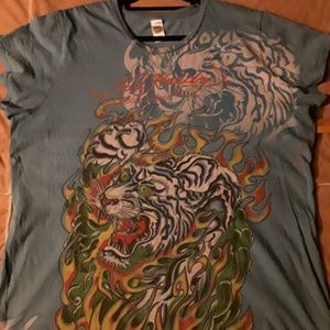 Ed Hardy Tattoo Tiger tshirt 3x womens